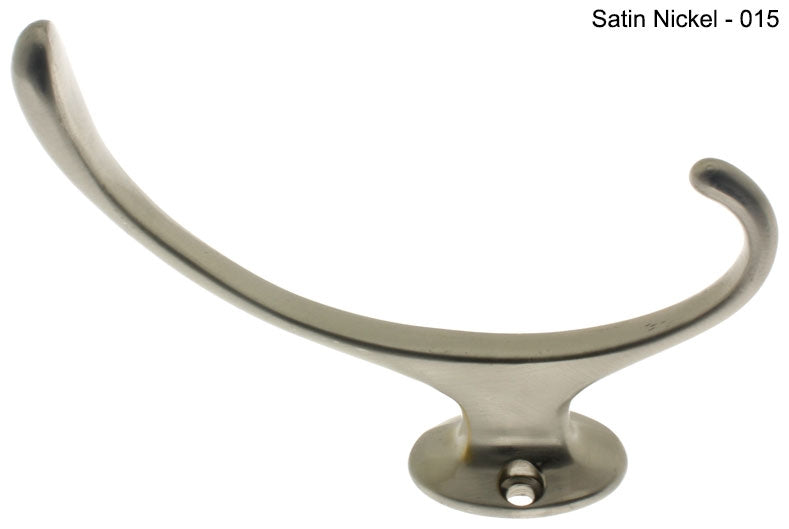IDH Brass 17012-019: 5" Curved Robe and Hat Wall Hook - Matte Black