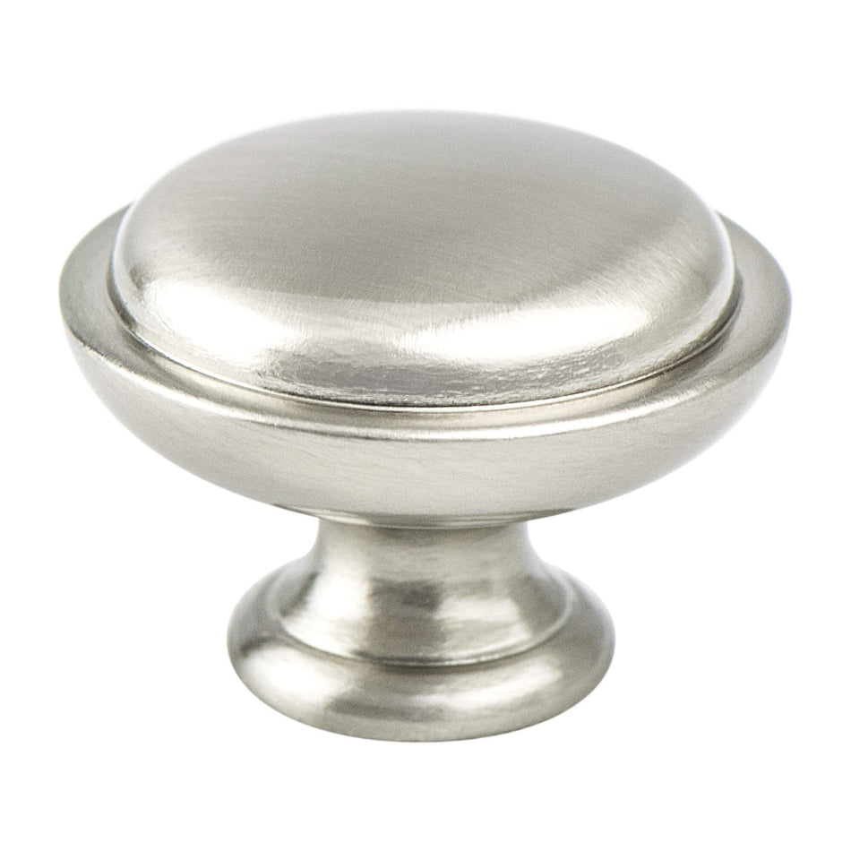 Berenson 1756-1BPN: 1-1/8" Traditional Advantage One Cabinet Knob - Brushed Nickel