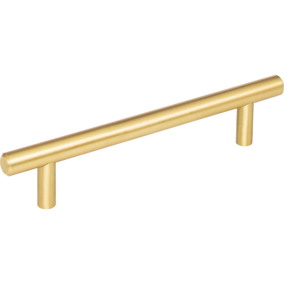 Elements 176BG: 128 mm cc Naples Round Bar Cabinet Pull - Brushed Gold
