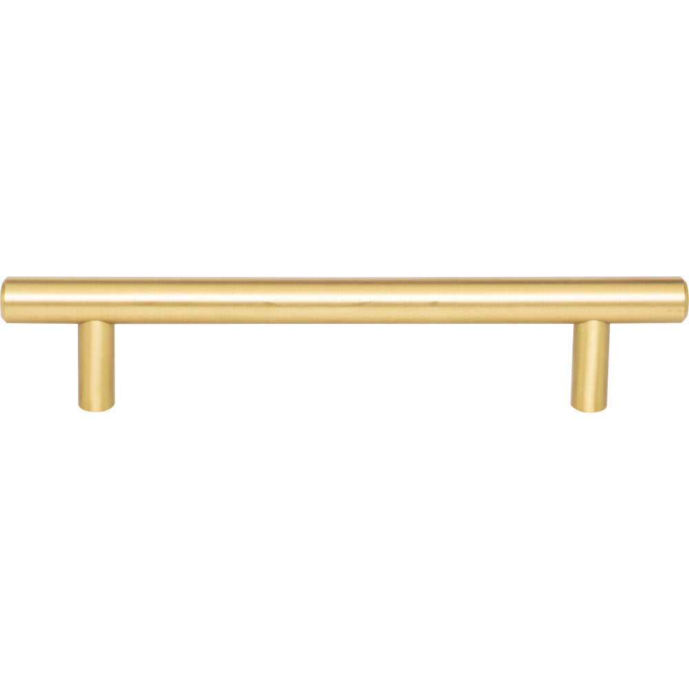 Elements 176BG: 128 mm cc Naples Round Bar Cabinet Pull - Brushed Gold