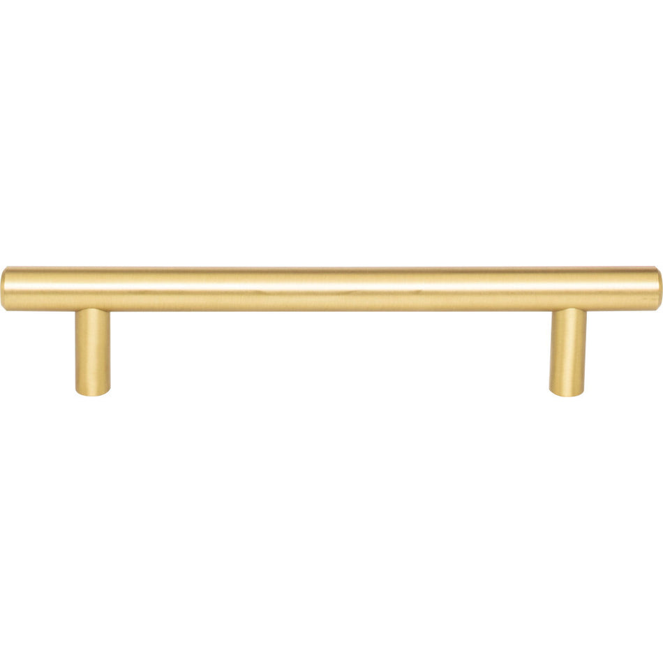 Elements 176BG: 128 mm cc Naples Round Bar Cabinet Pull - Brushed Gold