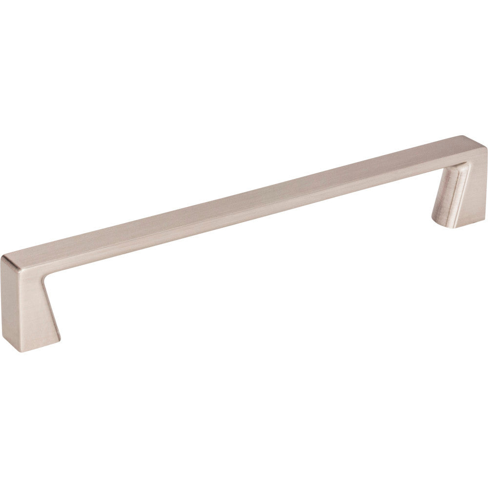 Jeffrey Alexander 177-160SN: 160mm cc Boswell Square Bar Cabinet Pull - Satin Nickel