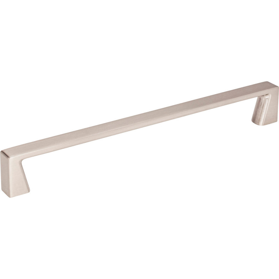 Jeffrey Alexander 177-192SN: 192mm cc Boswell Square Bar Cabinet Pull - Satin Nickel