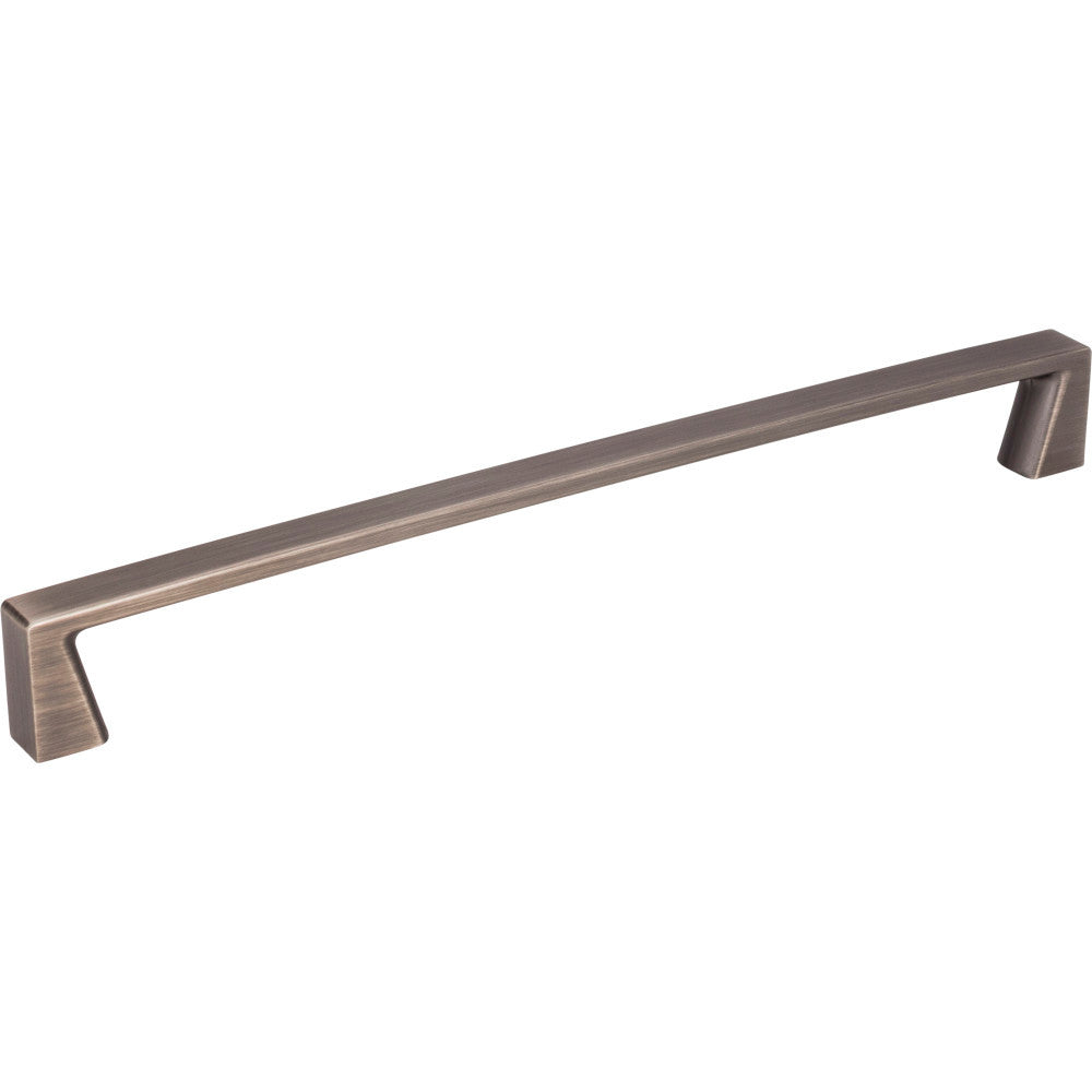 Jeffrey Alexander 177-224BNBDL: 224mm cc Boswell Square Bar Cabinet Pull - Brushed Pewter