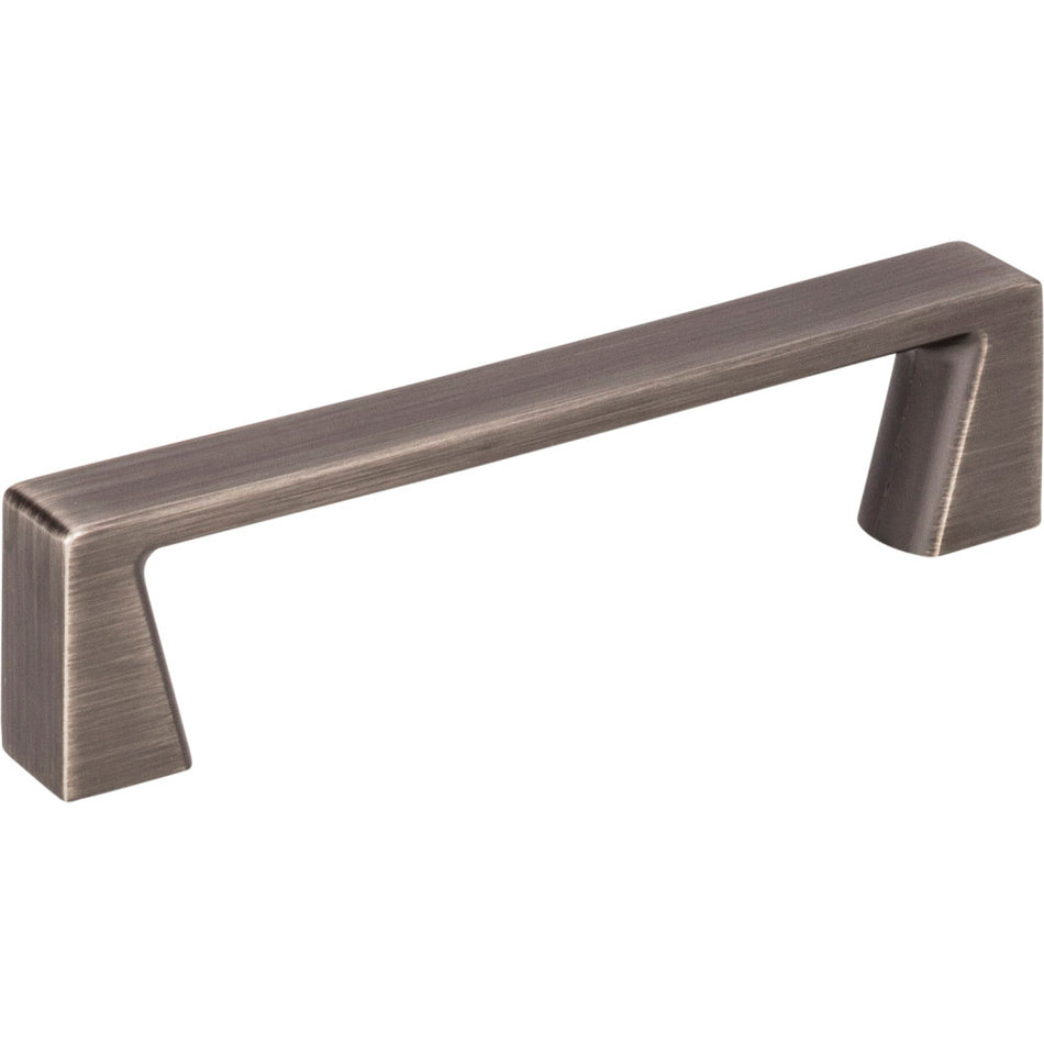 Jeffrey Alexander 177-96BNBDL: 96mm cc Boswell Square Bar Cabinet Pull - Brushed Pewter
