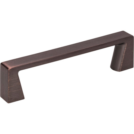 Jeffrey Alexander 177-96DBAC: 96mm cc Boswell Square Bar Cabinet Pull - Brushed Oil Rubbed Bronze
