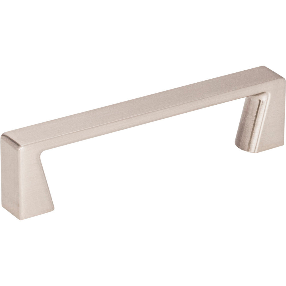 Jeffrey Alexander 177-96SN: 96mm cc Boswell Square Bar Cabinet Pull - Satin Nickel