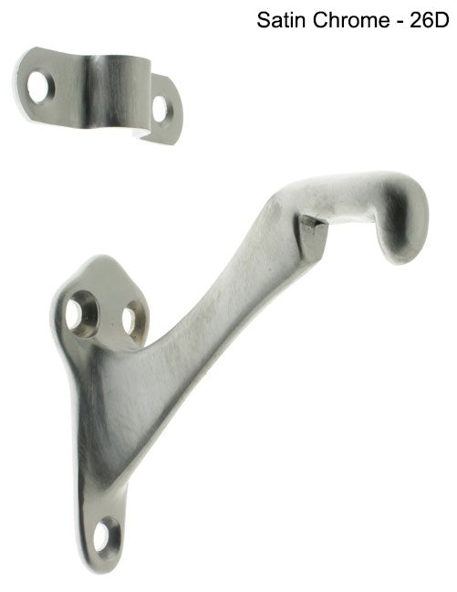 IDH Brass 18016-26D: 3" Windsor Hand Rail Bracket - Satin Chrome