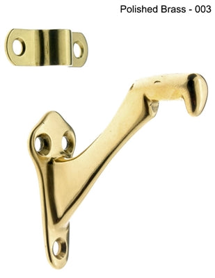 IDH Brass 18016-003: 3" Windsor Hand Rail Bracket - Polished Brass