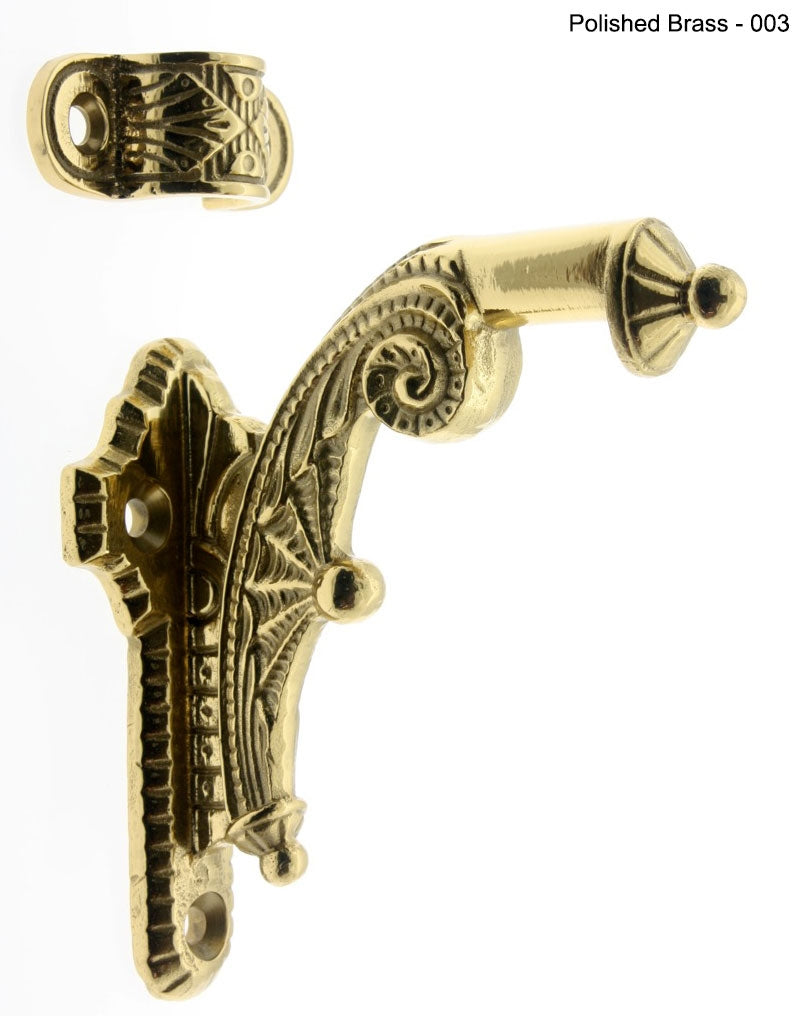 IDH Brass 18020-26D: 4" Spider Web Design Hand Rail Bracket - Satin Chrome