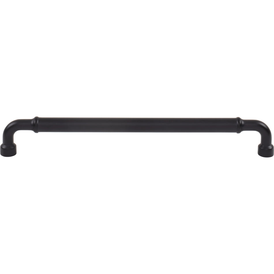 Top Knobs TK3417BLK: 8-13/16" cc Lavington Cabinet Pull - Flat Black