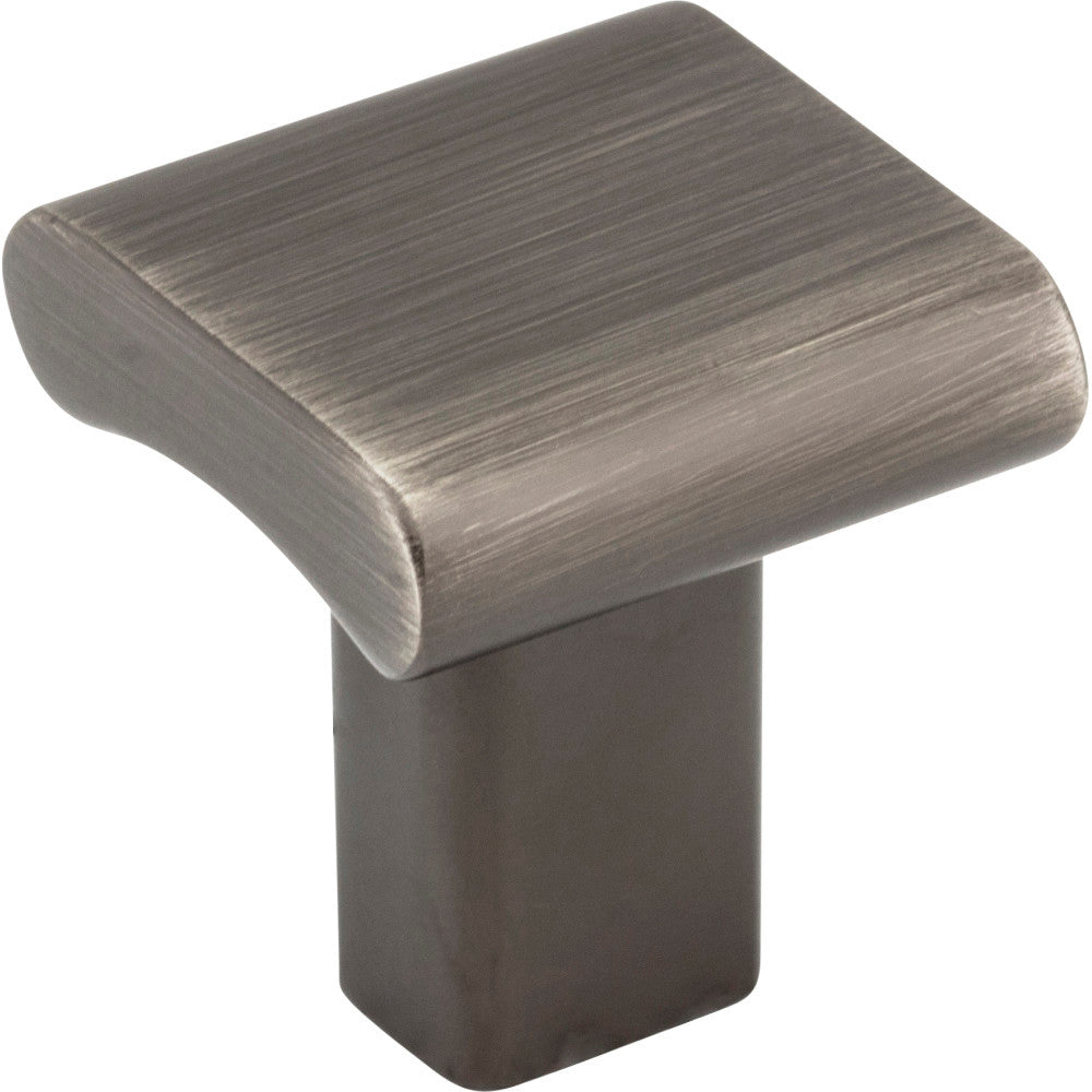 Elements 183BNBDL: 1" Park Square Cabinet Knob - Brushed Pewter