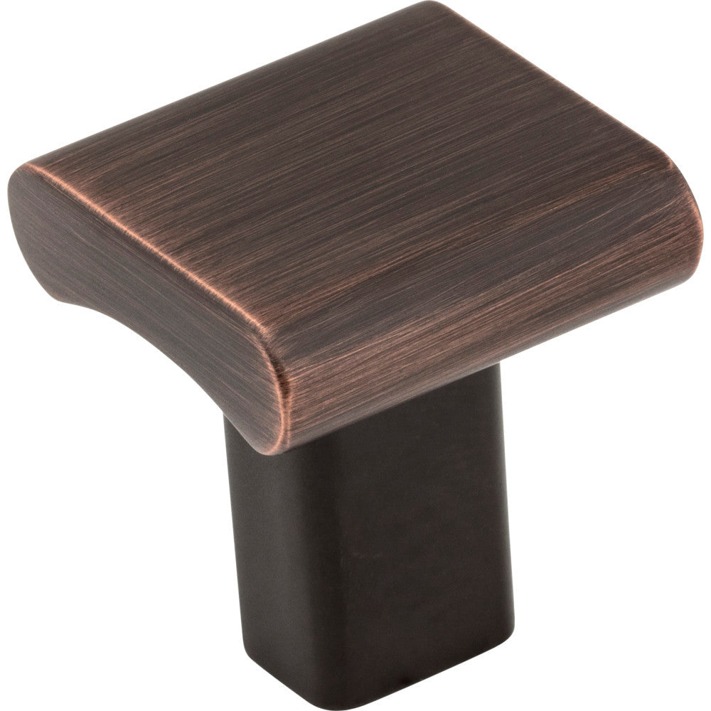 Elements 183DBAC: 1" Park Square Cabinet Knob - Brushed Oil Rubbed Bronze