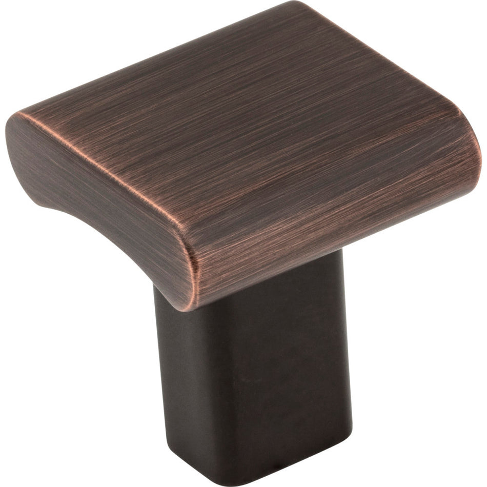 Elements 183DBAC: 1" Park Square Cabinet Knob - Brushed Oil Rubbed Bronze