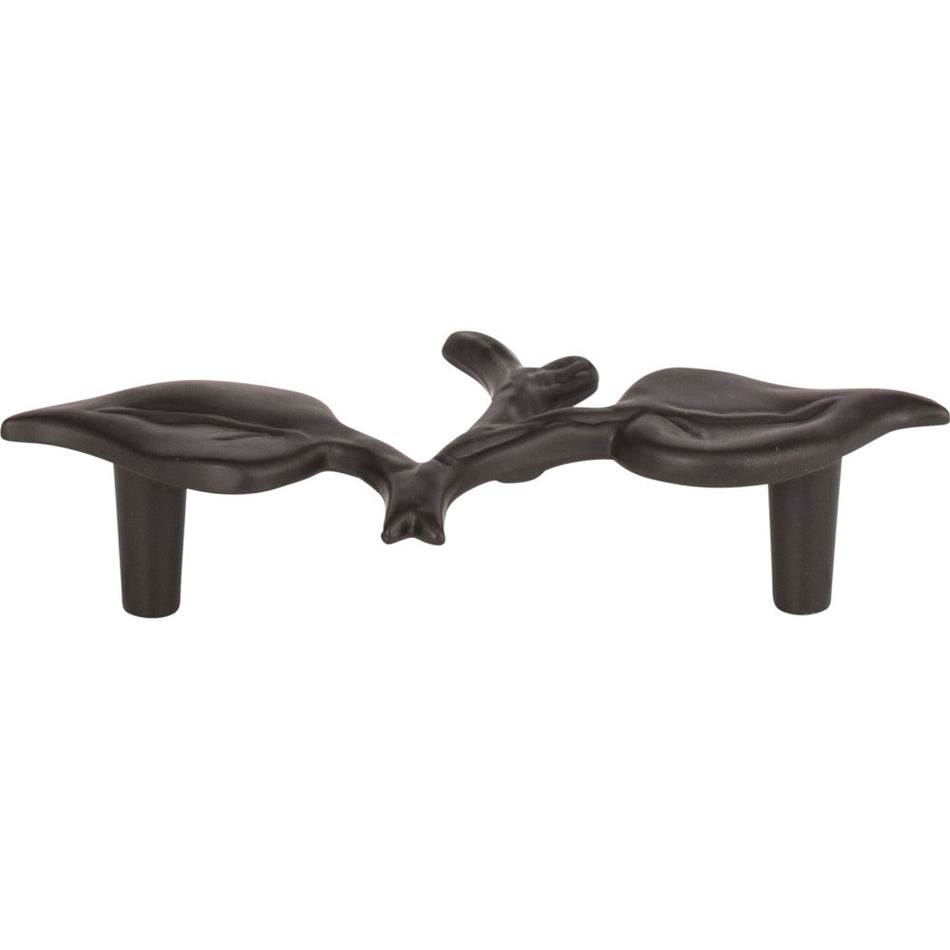 Atlas 185-O: 3" cc Nature California Leaf Cabinet Pull - Aged Bronze