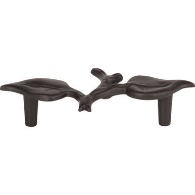 Atlas 185-O: 3" cc Nature California Leaf Cabinet Pull - Aged Bronze