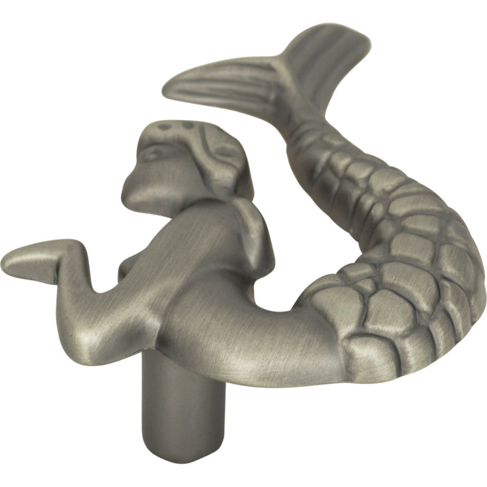Atlas 190R-P: 2" Nautical Mermaid (right) Cabinet Knob - Pewter