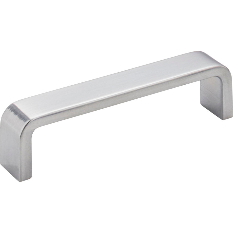Elements 193-4BC: 4" cc Asher Flat Bar Cabinet Pull - Brushed Chrome