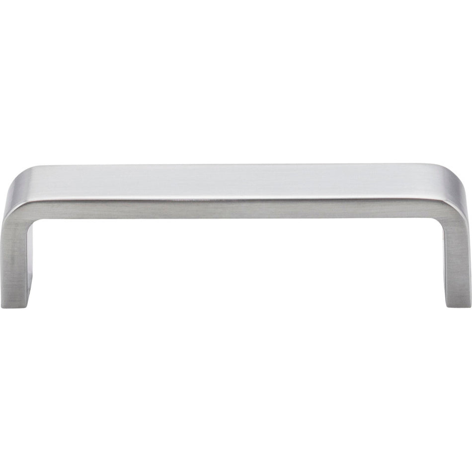 Elements 193-4BC: 4" cc Asher Flat Bar Cabinet Pull - Brushed Chrome
