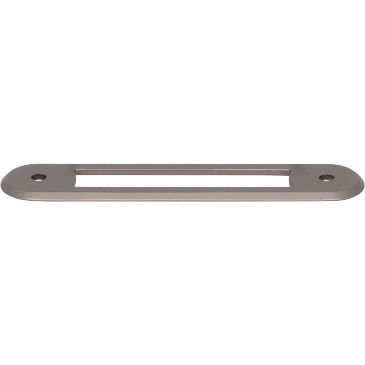 Top Knobs TK3352AG: 3-3/4" Brockwell Oval Backplate - Ash Gray