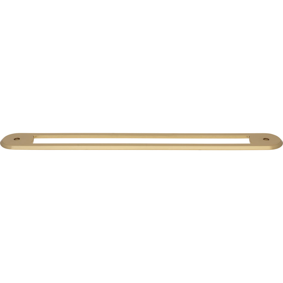 Top Knobs TK3359HB: 18" cc Brockwell Oval Backplate - Honey Bronze