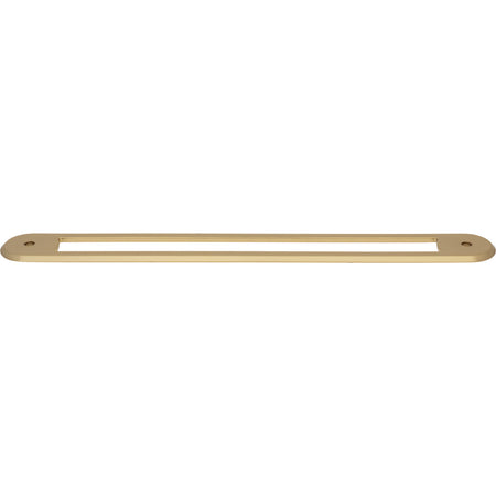Top Knobs TK3358HB: 12" cc Brockwell Oval Backplate - Honey Bronze