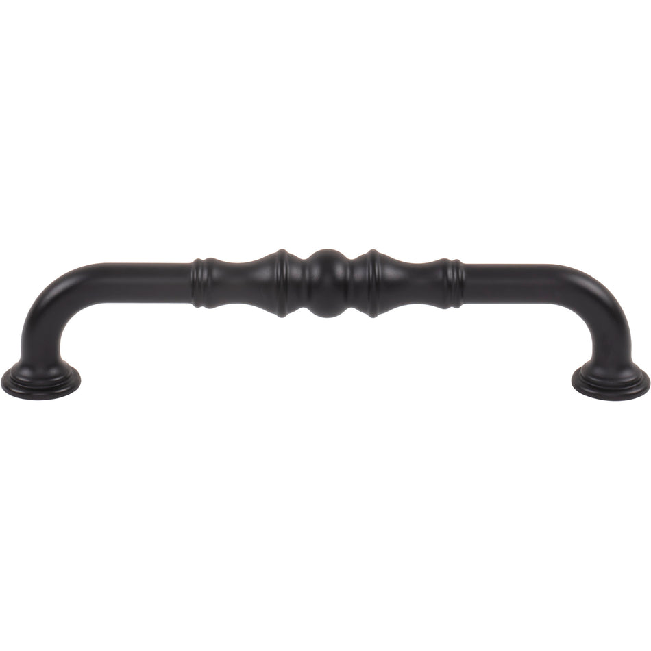 Top Knobs TK3433BLK: 6-5/16" cc Bayridge Cabinet Pull - Flat Black