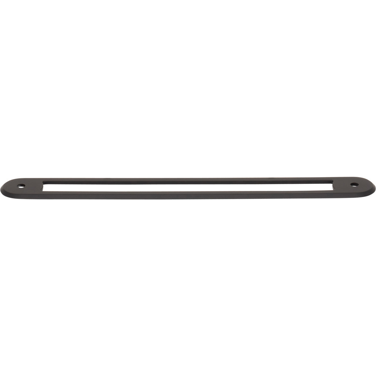 Top Knobs TK3355BLK: 7-9/16" Brockwell Oval Backplate - Flat Black