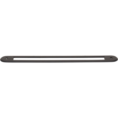 Top Knobs TK3355BLK: 7-9/16" Brockwell Oval Backplate - Flat Black
