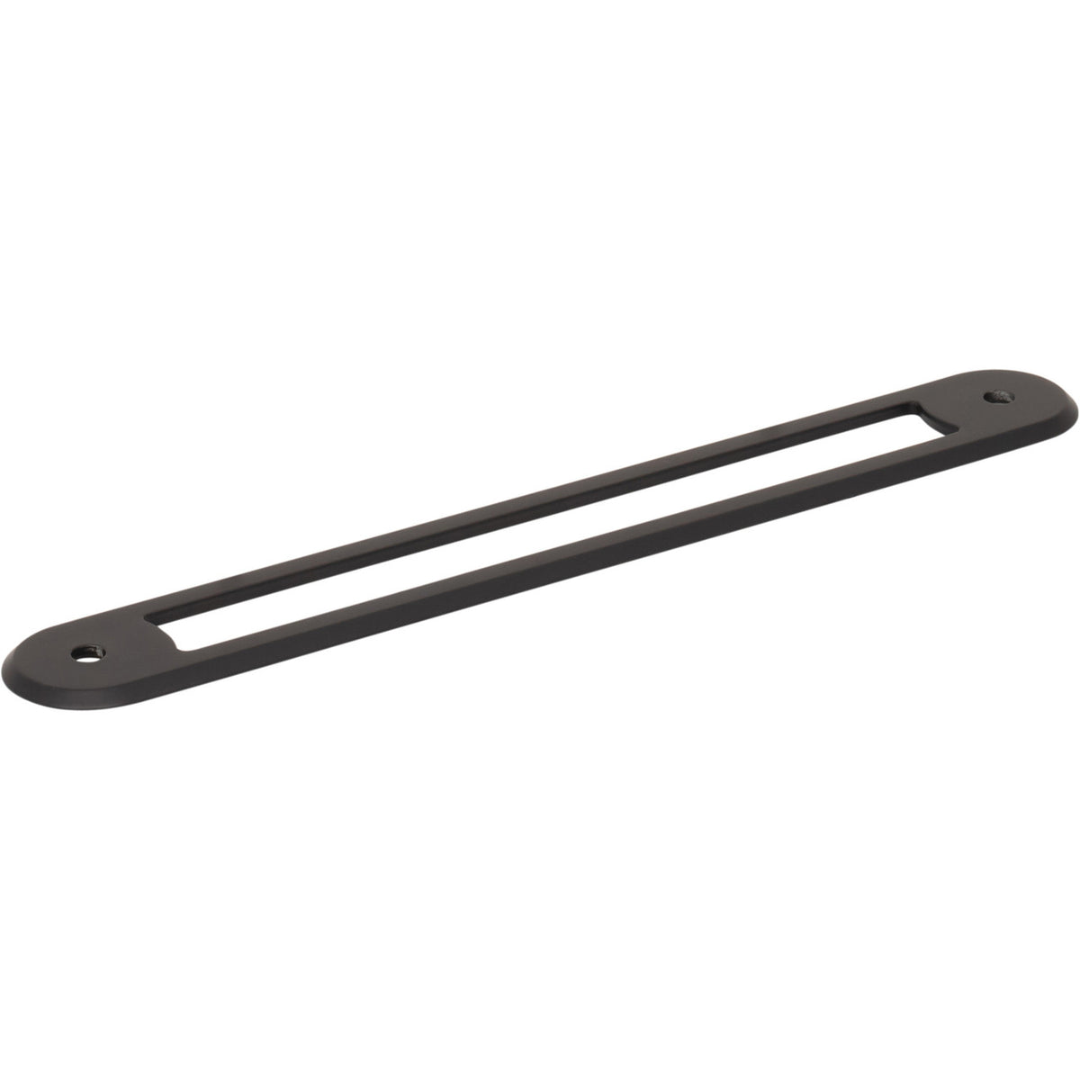 Top Knobs TK3354BLK: 6-5/16" Brockwell Oval Backplate - Flat Black