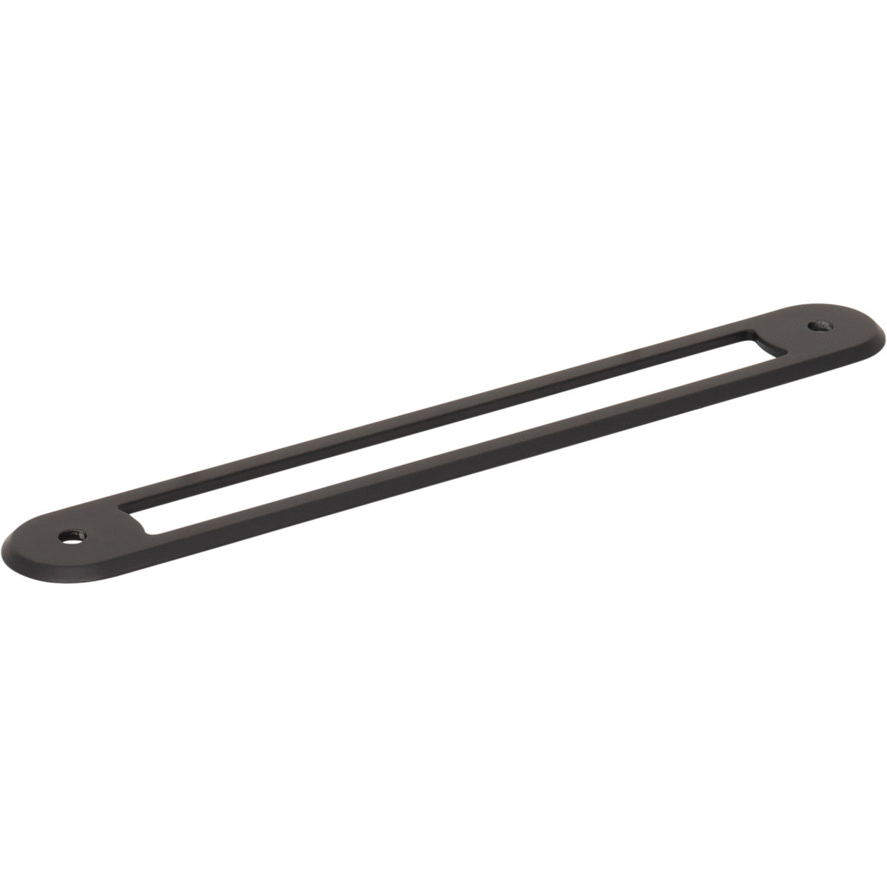 Top Knobs TK3354BLK: 6-5/16" Brockwell Oval Backplate - Flat Black