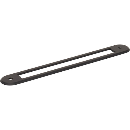 Top Knobs TK3354BLK: 6-5/16" Brockwell Oval Backplate - Flat Black