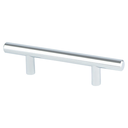 Berenson 2012-2026: 3" cc Tempo Round Bar Cabinet Pull - Polished Chrome