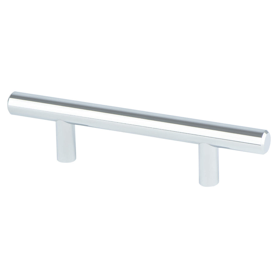 Berenson 2012-2026: 3" cc Tempo Round Bar Cabinet Pull - Polished Chrome