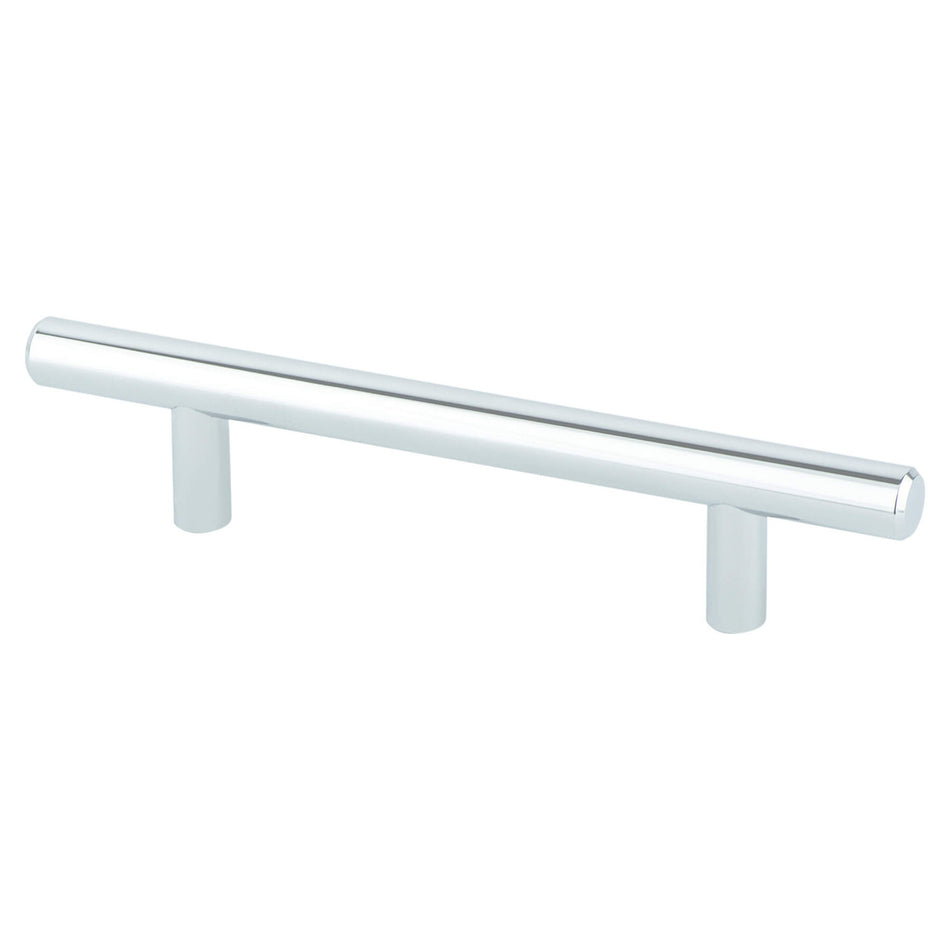 Berenson 2013-2026: 96mm cc Tempo Round Bar Cabinet Pull - Polished Chrome