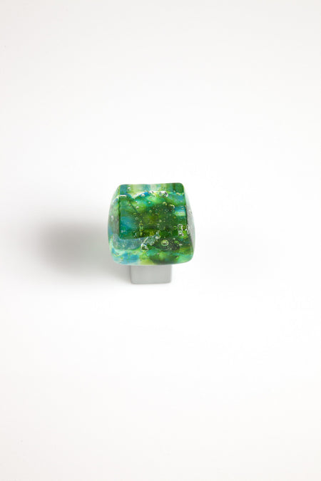 Grace White DW-FS: Dancing Water Cabinet Knob - Forest Stream