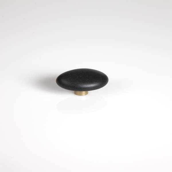 Michigan Naturals Mountain Midnight solid black Stone Knob, Large