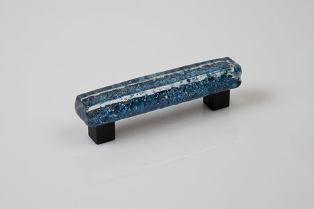 Grace White DWD-GB4: 3" cc Dancing Water Cabinet Pull - Glacier Bay Dichroic