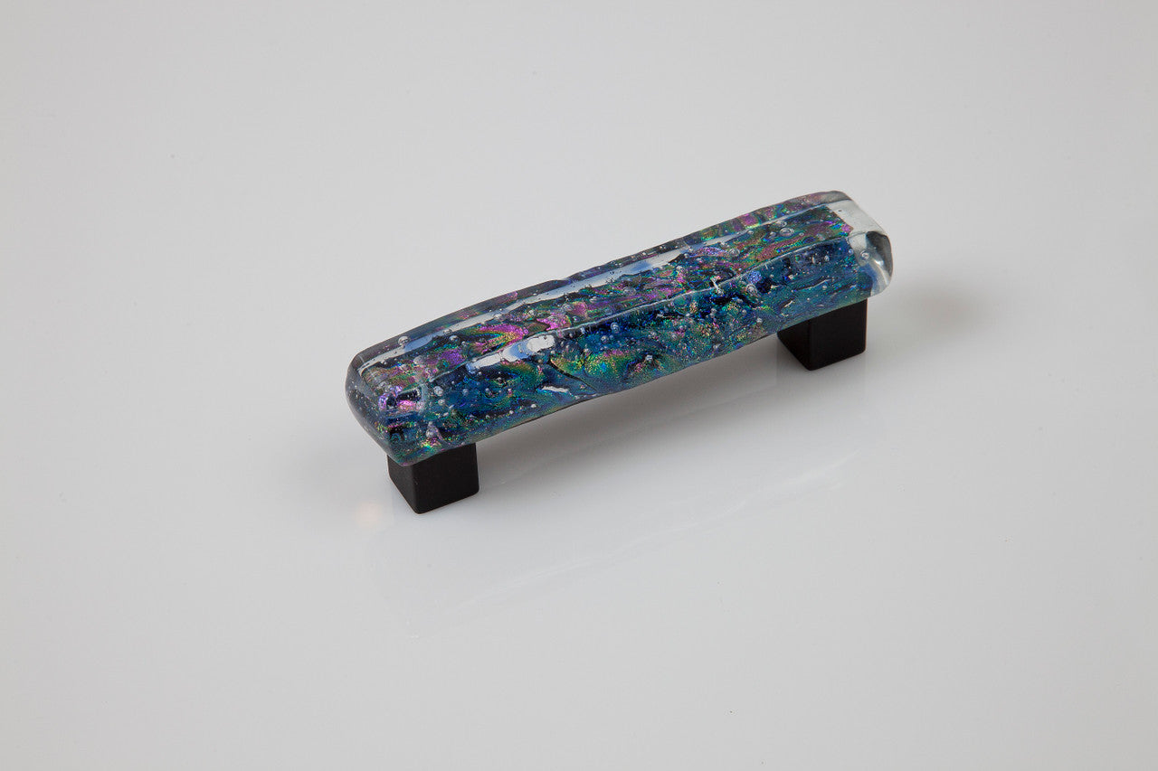 Grace White DWD-SB4: 3" cc Dancing Water Cabinet Pull - Sunset Bay Dichroic