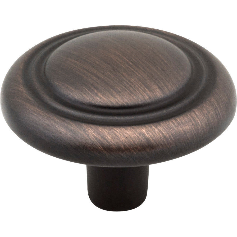 Elements 202DBAC: 1-1/4" Vienna Round Cabinet Knob - Brushed Oil Rubbed Bronze
