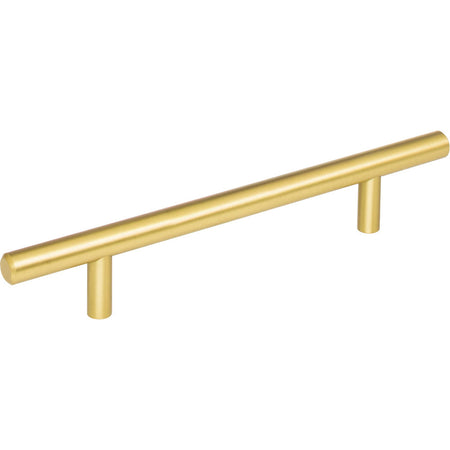 Elements 206BG: 128 mm cc Naples Round Bar Cabinet Pull - Brushed Gold