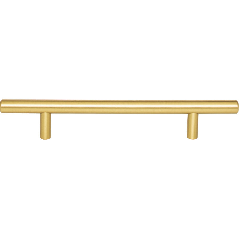 Elements 206BG: 128 mm cc Naples Round Bar Cabinet Pull - Brushed Gold
