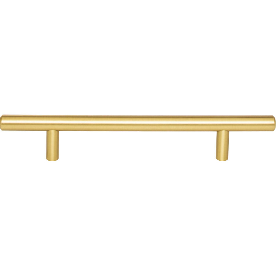 Elements 206BG: 128 mm cc Naples Round Bar Cabinet Pull - Brushed Gold