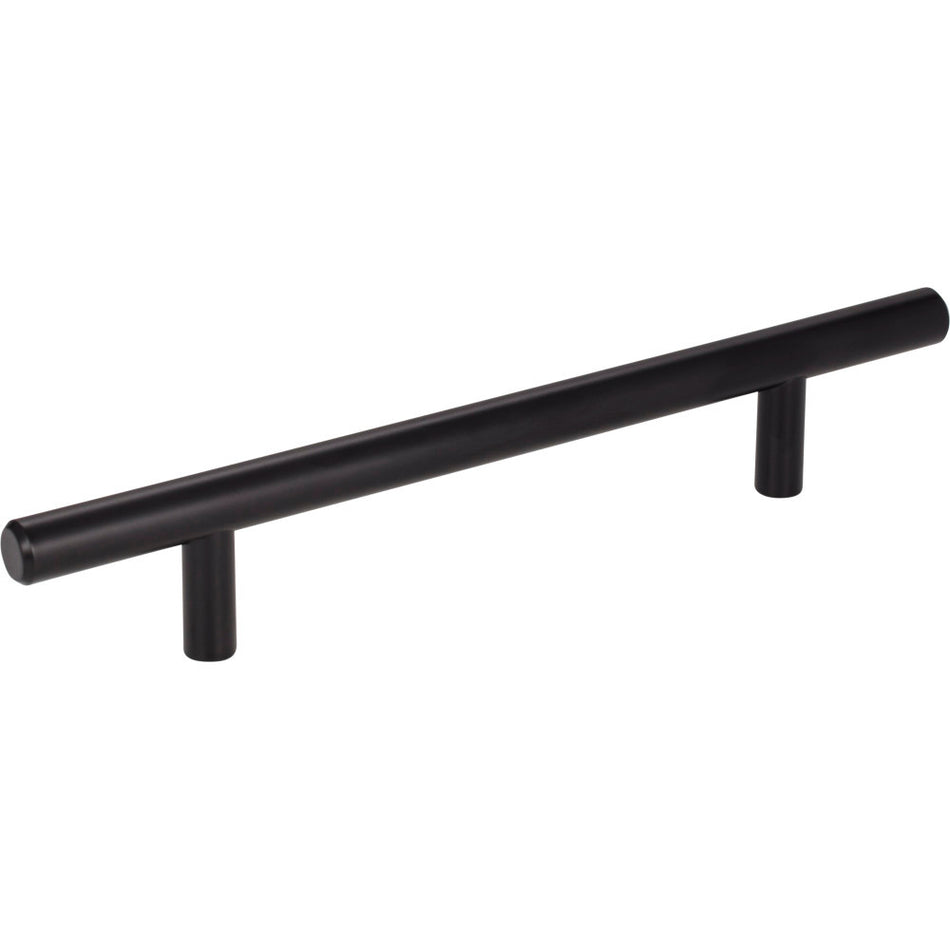 Elements 206MB: 128 mm cc Naples Round Bar Cabinet Pull - Matte Black
