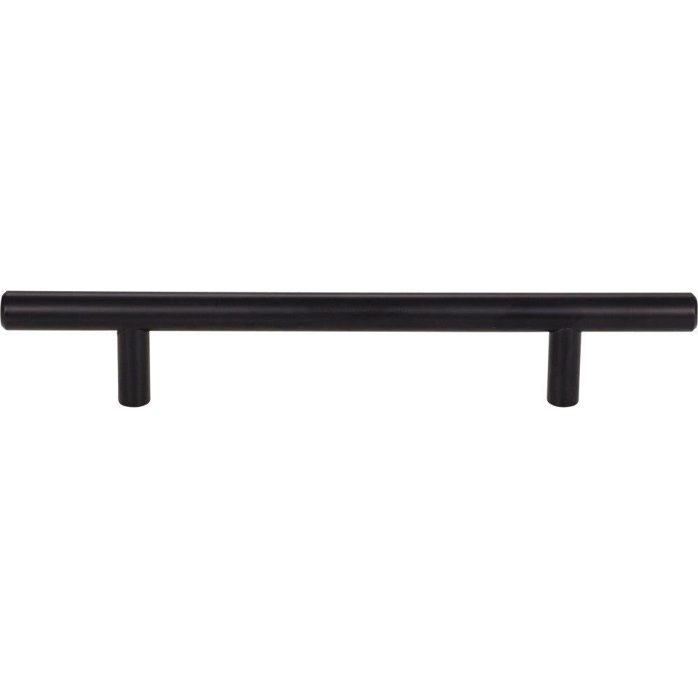 Elements 206MB: 128 mm cc Naples Round Bar Cabinet Pull - Matte Black