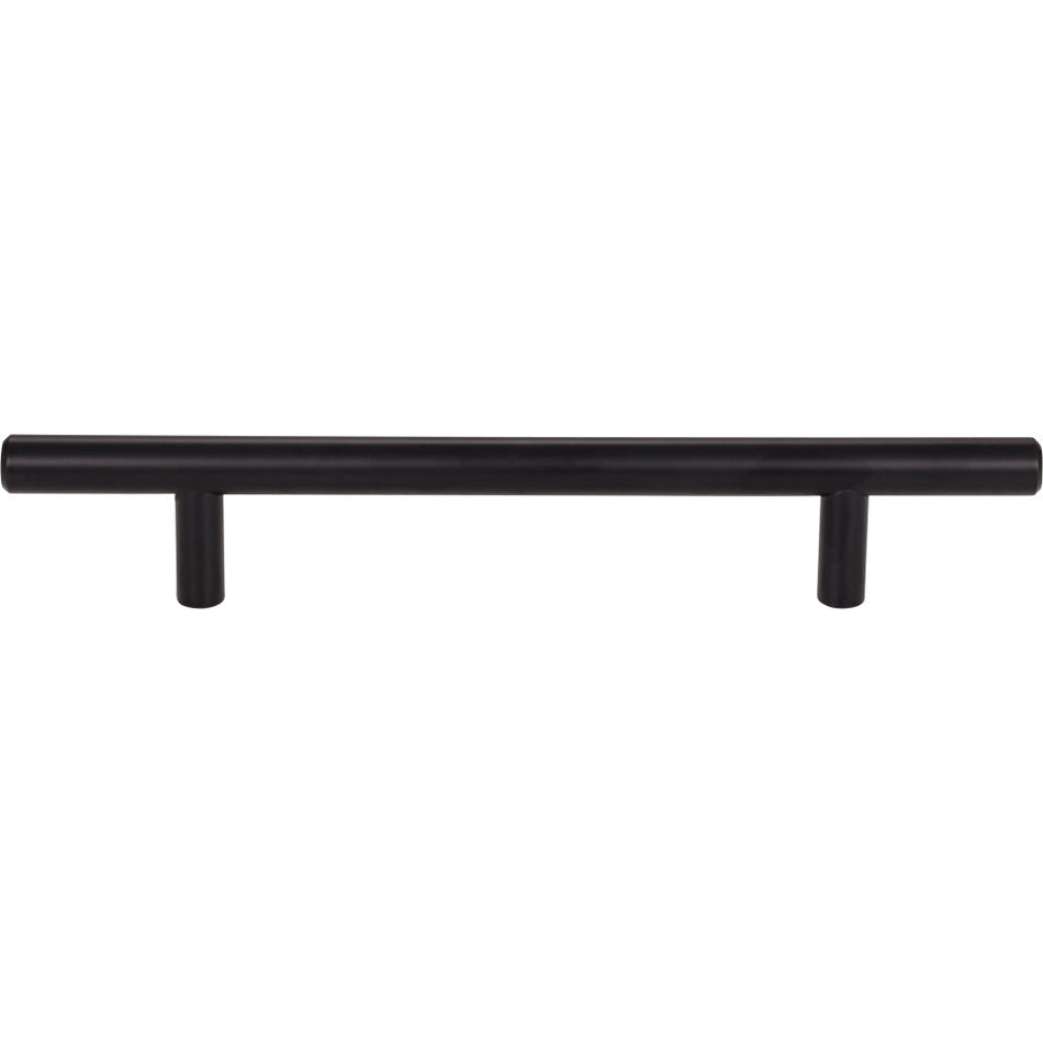 Elements 206MB: 128 mm cc Naples Round Bar Cabinet Pull - Matte Black