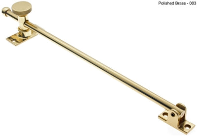IDH Brass 21002-3NL: 12" Swing Casement Adjuster for Windows - Polished Brass No Lacquer