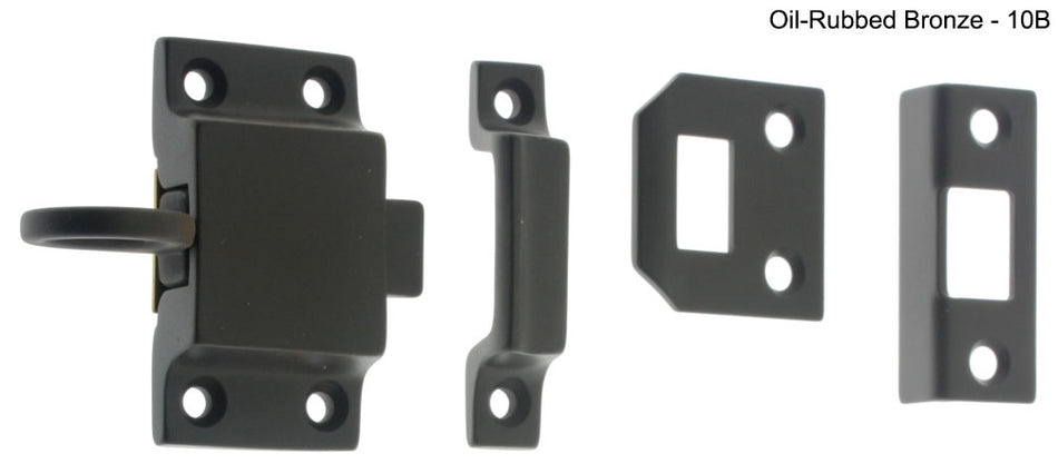 IDH Brass 21006-10B: 2-1/4" Transom Catch w/3 Strikes - Oil-Rubbed Bronze