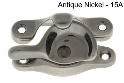 IDH Brass 21020-15A: 2-1/2" Small Sash Catch for Windows - Antique Nickel