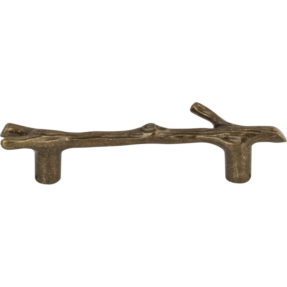 Atlas 2106-BB: 3" cc Nature Twig Cabinet Pull - Burnished Bronze